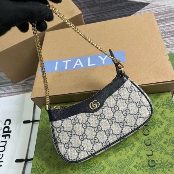 Gucci Ophidia Mini GG Canvas Chain 88333_Black(LB)