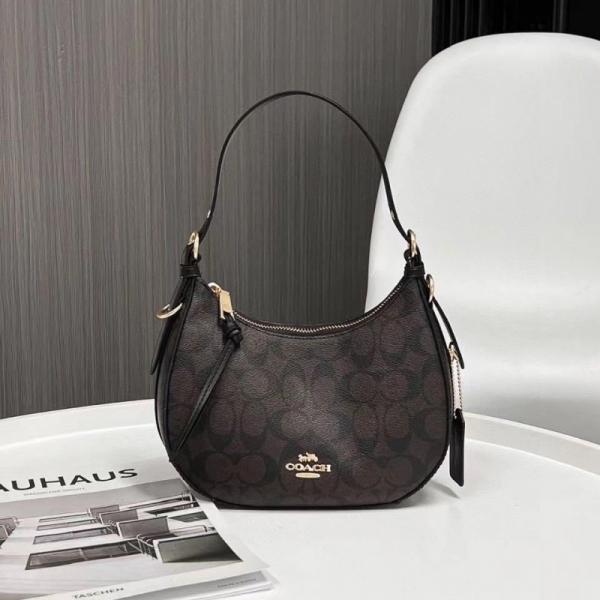 Coach_Kleo_Hobo_In_Signature_Canvas_With_Box_&_Dust_Bag_&_Sling_Belt_Coffee_Brown_C8470(LB)