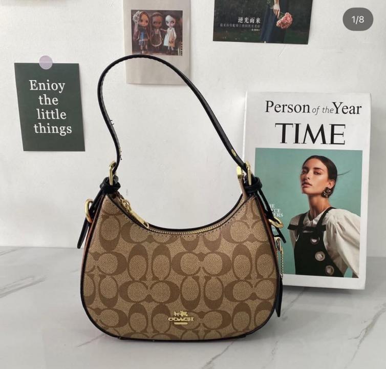 Coach_Kleo_Hobo_In_Signature_Canvas_With_Box_&_Dust_Bag_&_Sling_Belt_Apricot_Brown_C8470(LB)