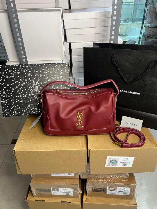 Ysl_Saint_Laurent_Jamie_Ponchon_Bag_With_OG_Box_Dust_Bag_&_Carry_Bag_(508-Wine)(LB)