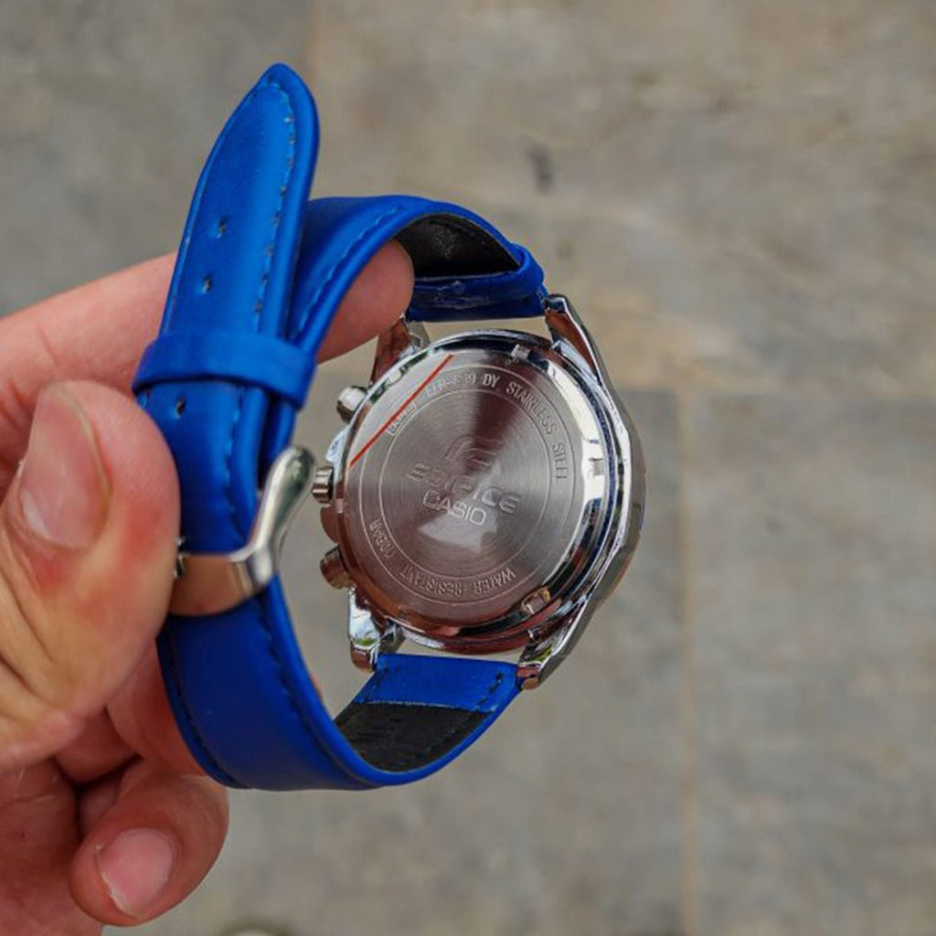 Edifice Blue Leather Watch