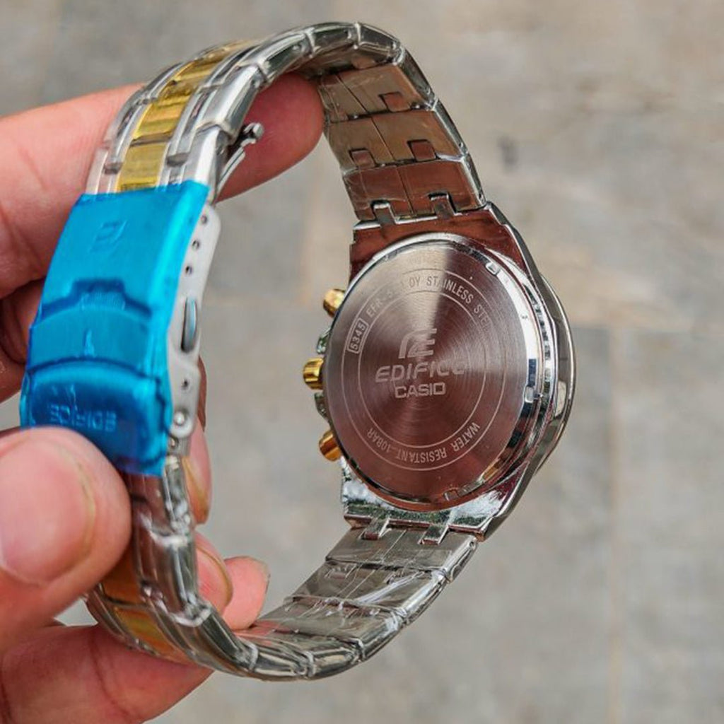 Edifice Silver Gold White Metal Watch