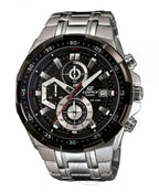 Edifice Silver Black Metal Watch