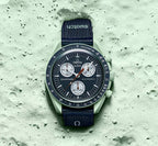 Swatch x Omega Black Dial with Green Case/Black Strap Bioceramic Moonswatch Mission to Mercury OG-1032