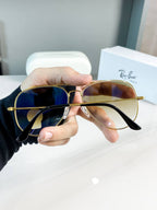 Rayban Gold Brown Sunglass