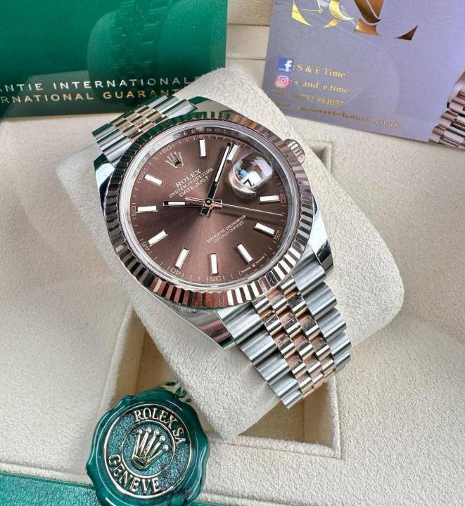 Date Just Silver Brown Watch RW0321