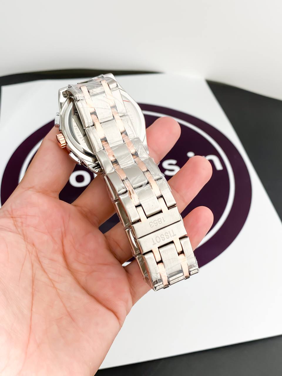 SILVER GOLD METAL CHAIN WATCH  TW1853