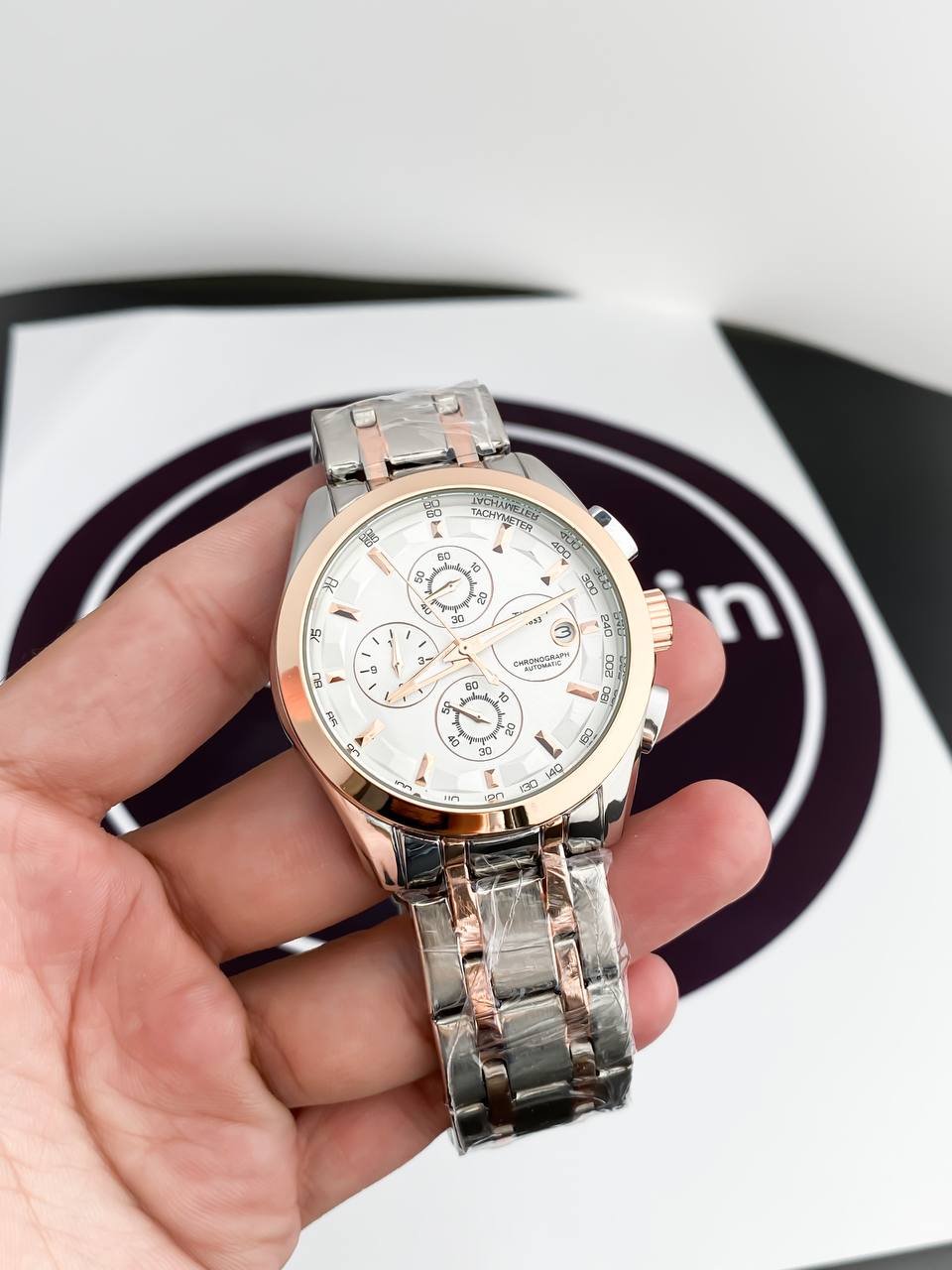 SILVER GOLD METAL CHAIN WATCH  TW1853