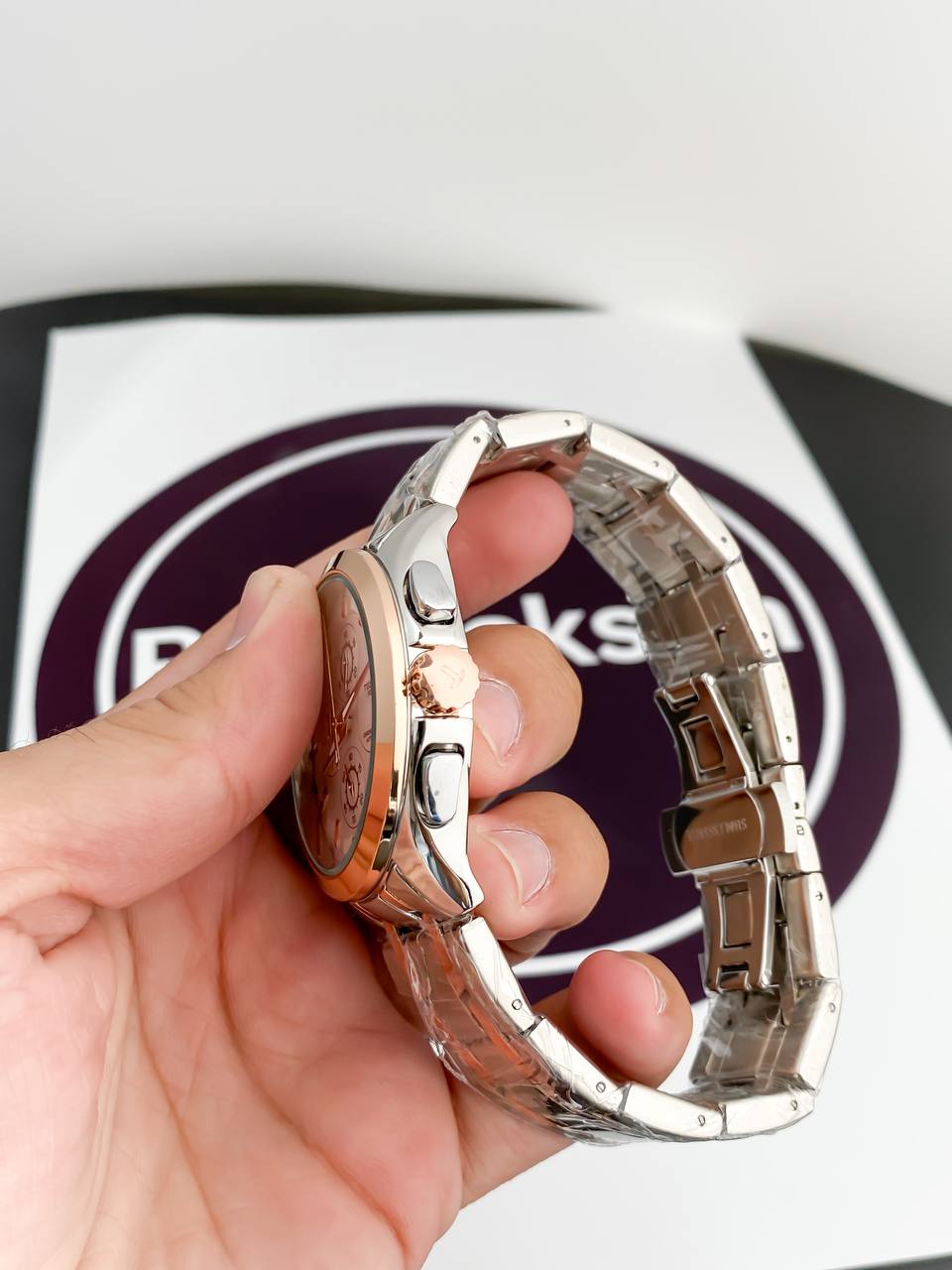 SILVER GOLD METAL CHAIN WATCH  TW1853