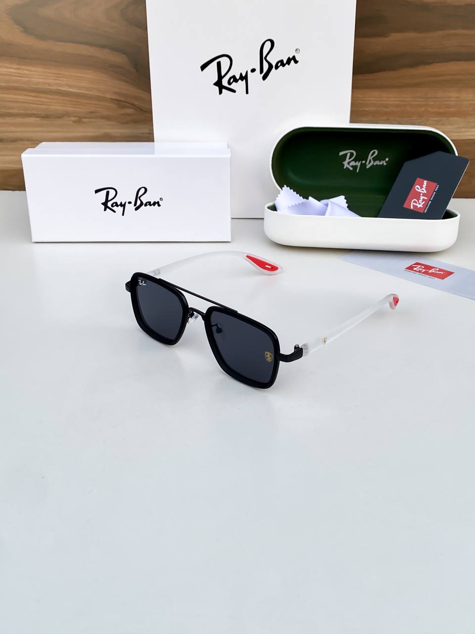 Rb White Black Sunglass