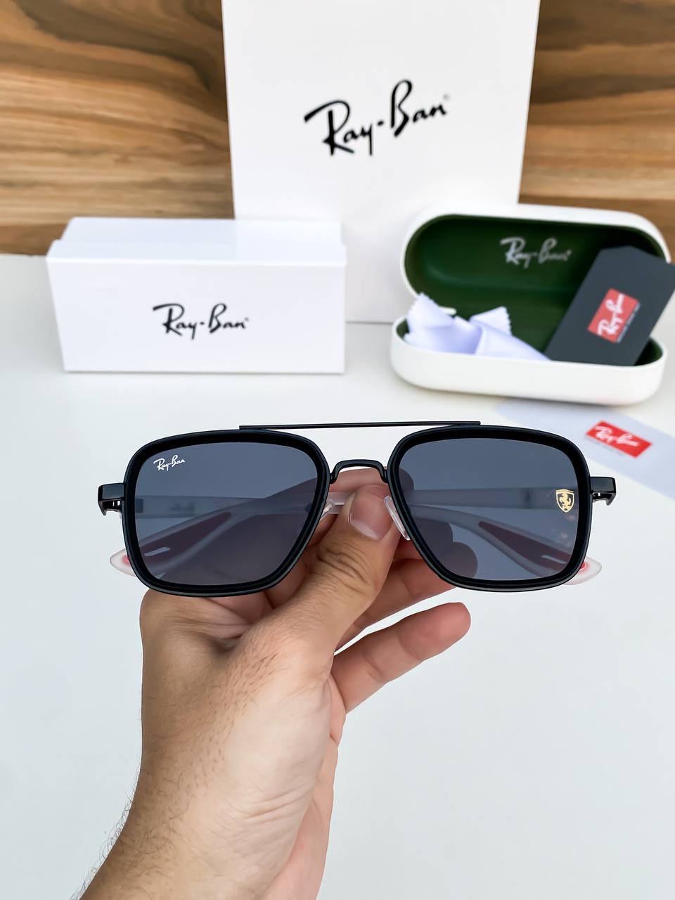Rb White Black Sunglass