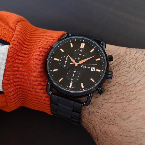 Commuter Black Chain Watch For Men