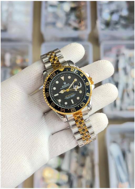 GMT Silver Gold Black Watch RW0321