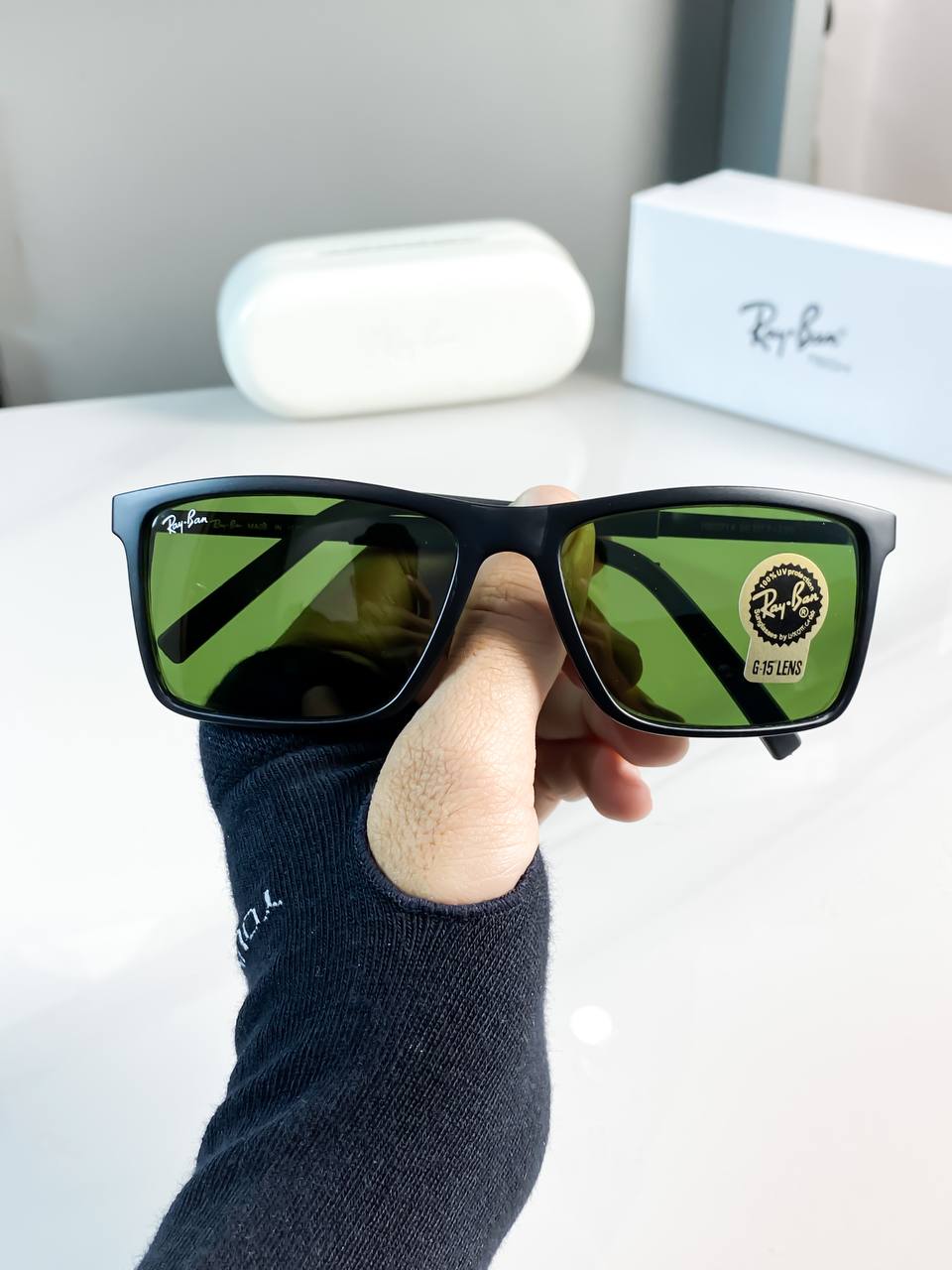 Rayban Black Green Sunglass