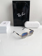 Aviator Gold Blue Shade Sunglass