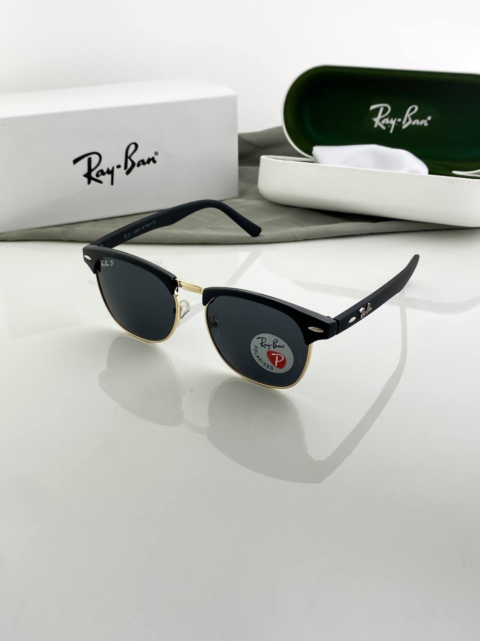 Rayban Club Master Gold Black Ultimate Luxury Shade