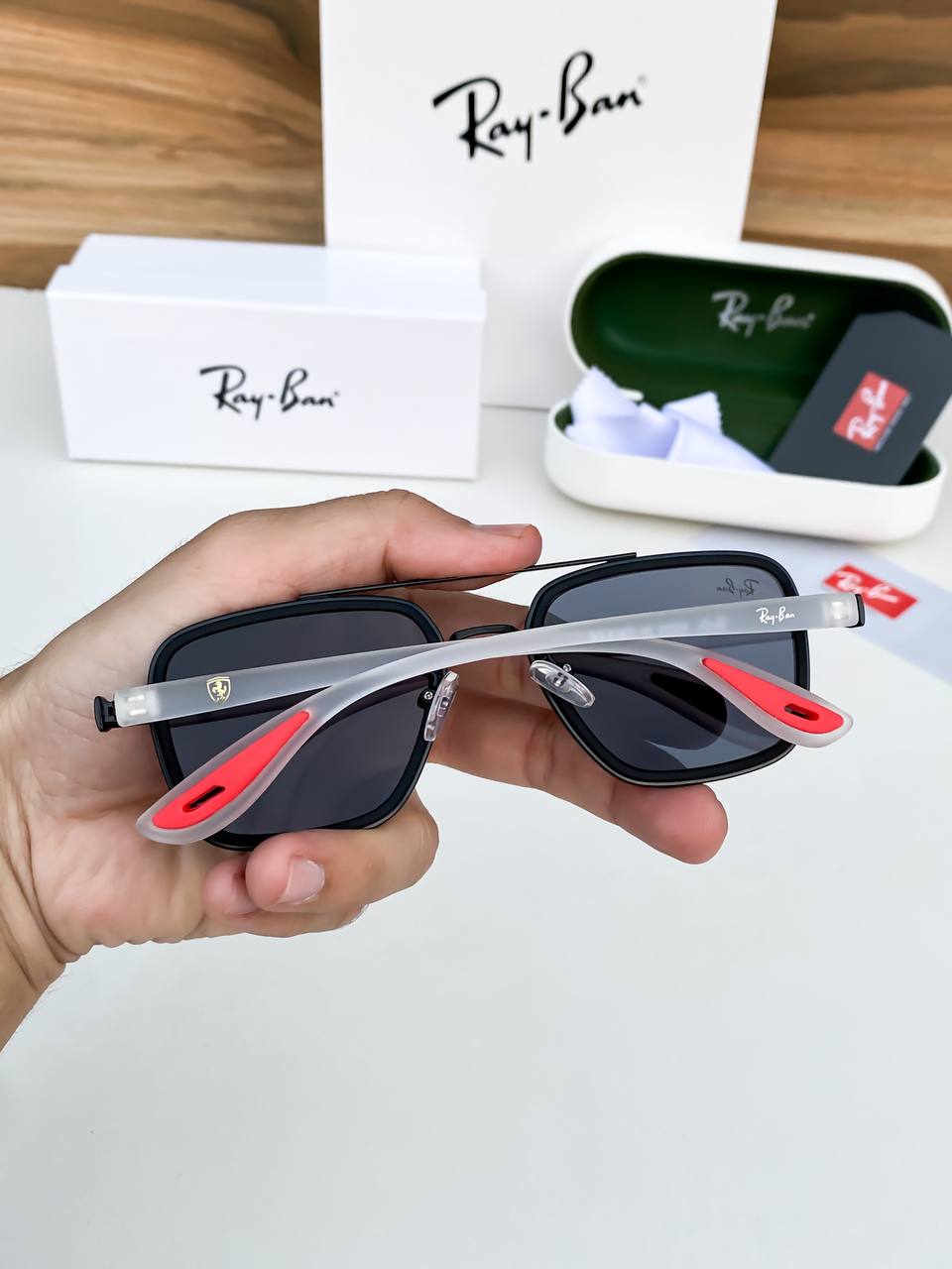 Rb White Black Sunglass