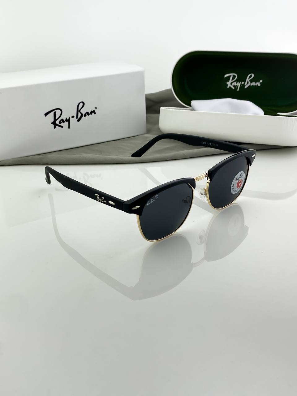 Rayban Club Master Gold Black Ultimate Luxury Shade