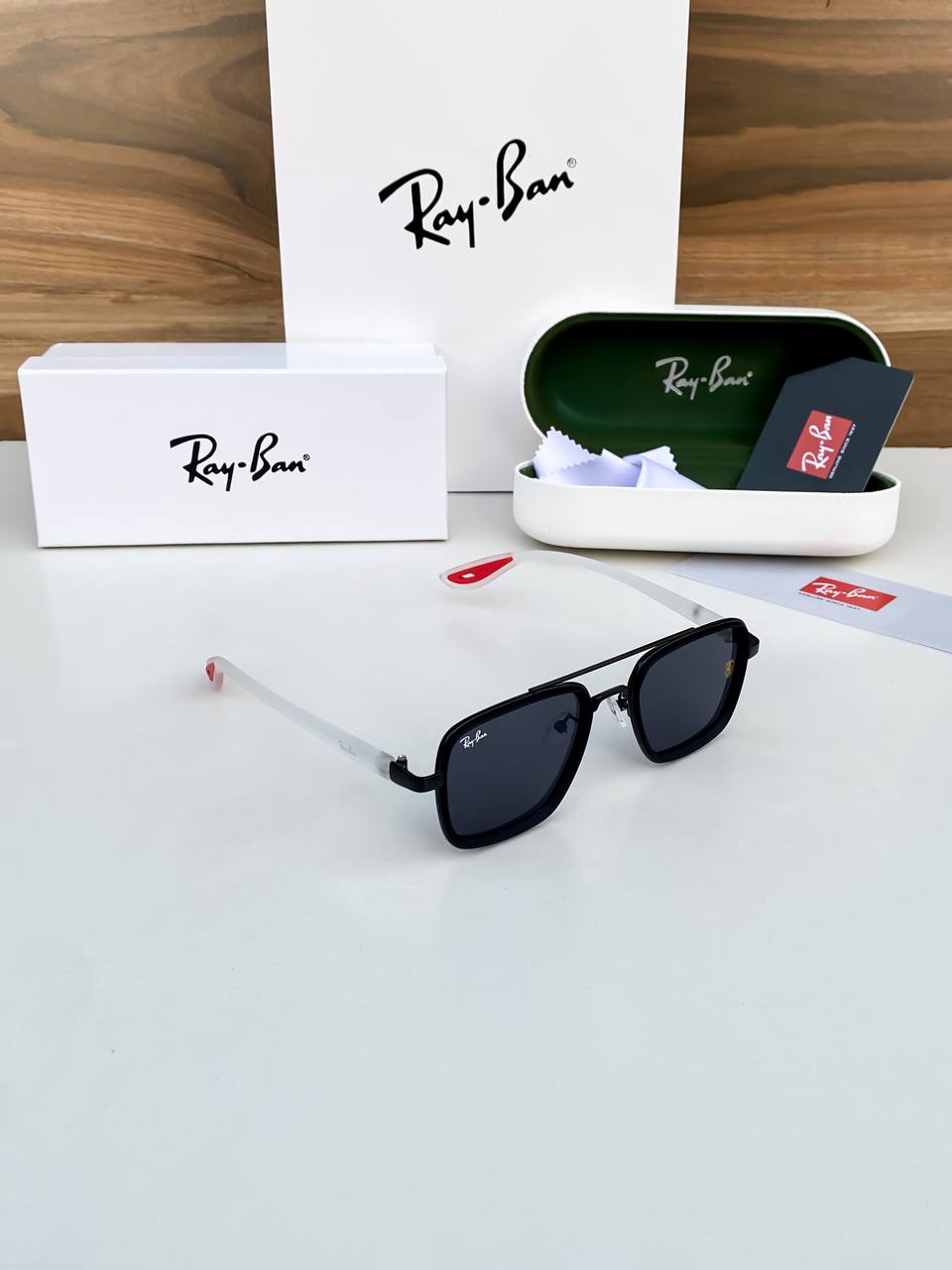 Rb White Black Sunglass