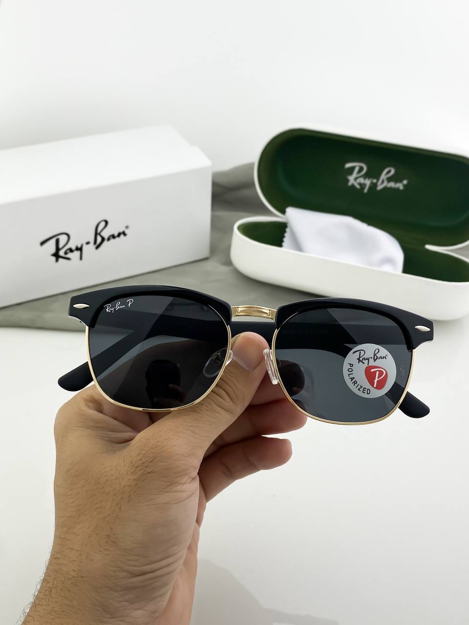 Rayban Club Master Gold Black Ultimate Luxury Shade