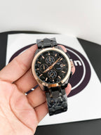 BLACK GOLD METAL CHAIN WATCH  TW1853
